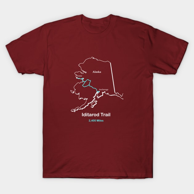 Iditarod National Historic Trail T-Shirt by numpdog